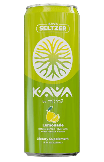 Mitra-9 Botanical Beverages - Plant Based Sparkling Drink with Kava Root Extract - Mood Enhancer - Promotes Natural Calm & Clarity (12 Fl. Oz) - Lemonade