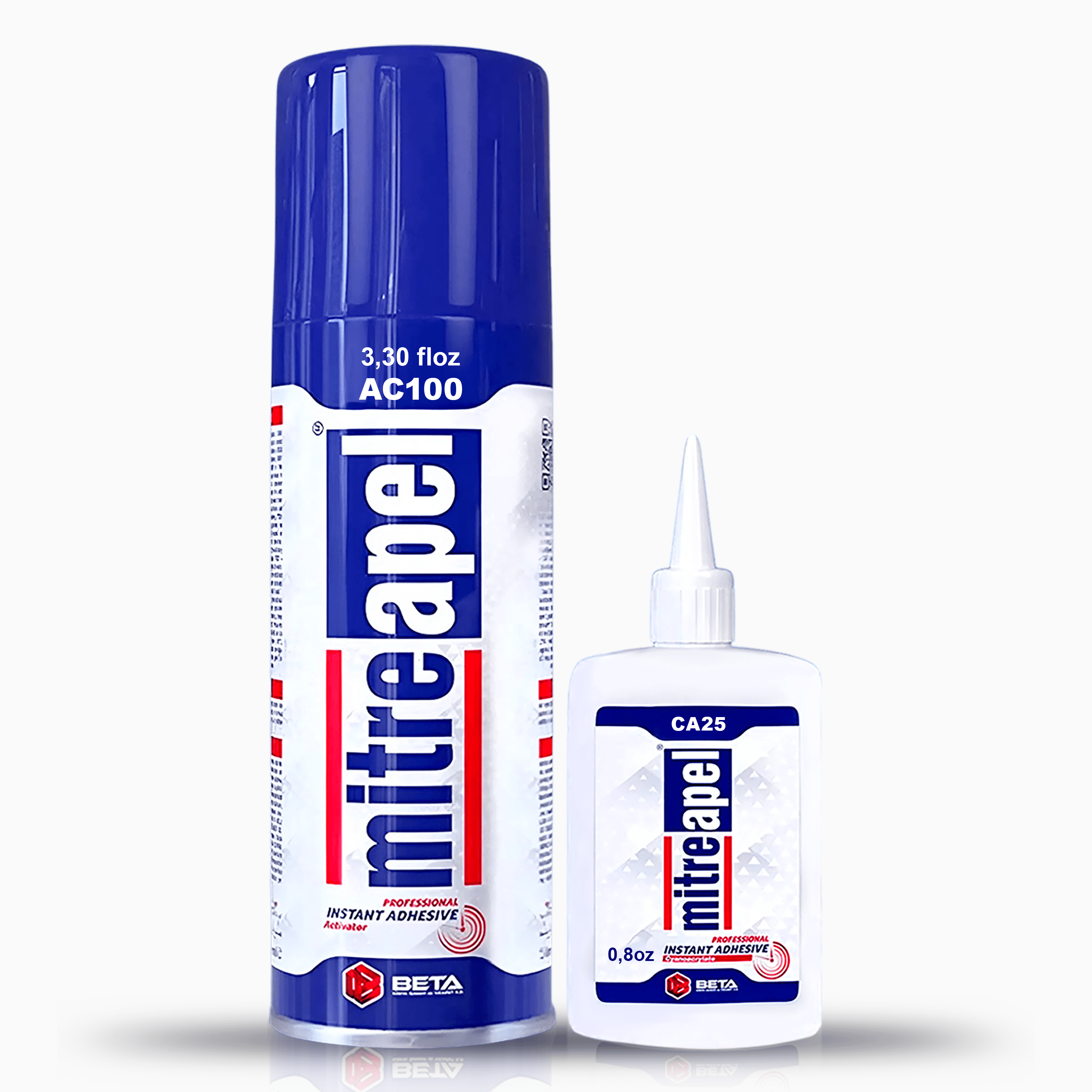 MITREAPEL Super CA Glue with Adhesive Activator (0.80 oz - 3.30 fl oz.) - Cyanoacrylate Super Glue for Plastic, Glass, Ceramic, DIY Projects, 3D Printing