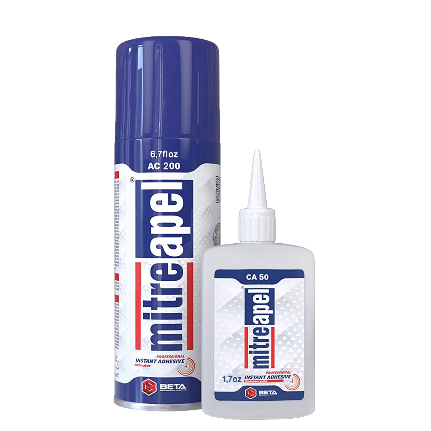 Mitreapel Autobond Super CA Glue (1.4 oz) with Spray Adhesive Activator (6.7 fl oz)-Auto Parts Cyanoacrylate Glue Great for Auto Modification Parts