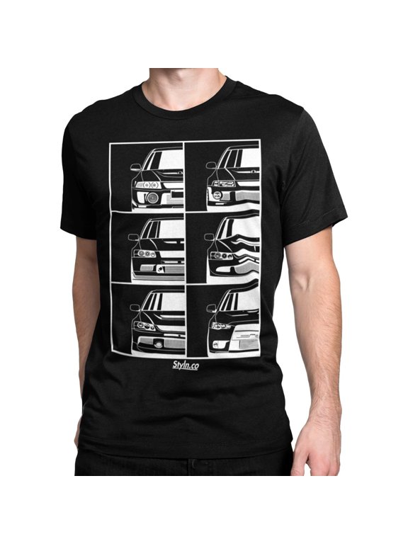 MITSUBISHI EVO GENERATION T-Shirt Black S-3XL Boost Mechanic Turbo 7 8 9 10 X