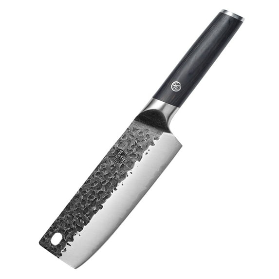 MITSUMOTO SAKARI 7 inch Japanese Nakiri Chef Knife, High Carbon Stainless Steel Vegetable Kitchen Knife