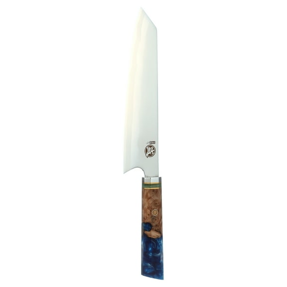 MITSUMOTO SAKARI 8 inch Japanese Kiritsuke Chef Knife (Blue Pomegranate Handle & Gift Box)