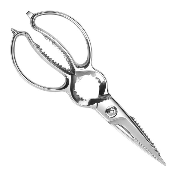 MITSUMOTO SAKARI Japanese Kitchen Scissors All Purpose, 8.5 inch All Steel Heavy Duty Kitchen Shears, Professional Removable Poultry Shears for Cutting Chicken, Fish and Bones