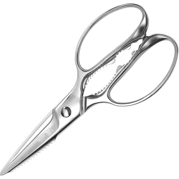 ABCISI Japanese Kitchen Scissors All Purpose, 8 inch All Steel Heavy Duty Kitchen Shears, Professional Removable Poultry Shears for Cutting Chicken, Fish and Bones