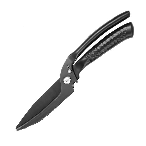 MITSUMOTO SAKARI Kitchen Scissorss, 4.7 inch Japanese Black Titanium Plating Kitchen Shears Heavy Duty