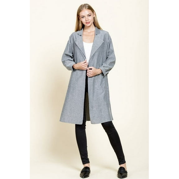 MITTOSHOP CHAMBRAY FRONT POCKETED BACK STRAP JACKET