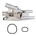 thumbnail image 2 of Aluminum Coolant Thermostat Housing Assembly For Kia & Hyundai 2.4L Engines - Includes Sensor & Gasket 2 of 9