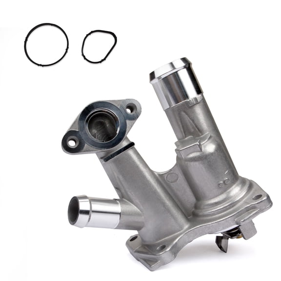 MITZONE Aluminum Engine Coolant Thermostat Housing Assembly Compatible with 2014-2019 Ford Fiesta 2013-2016 Escape 2013-2014 Fusion 2014-2016 Transit Connect 1.6L BM5Z-8592-C BM5Z8592C Turbo