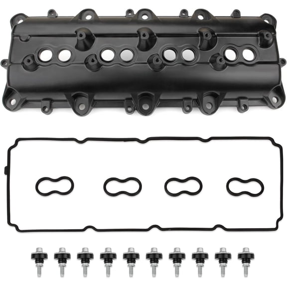 MITZONE Aluminum Valve Cover Compatible with 2011-2023 Jeep Dodge RAM Chrysler 5.7L 6.4L Vehicles - 300 Charger Challenger Durango 1500 2500 3500 Grand Cherokee Commander Replace 53022085AD