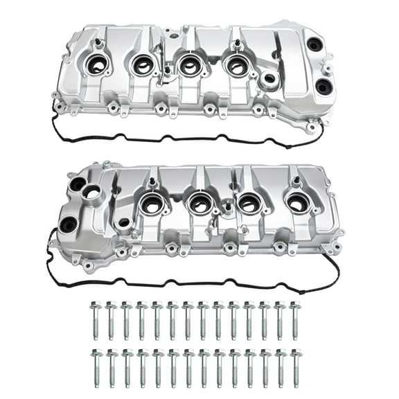 MITZONE Aluminum Valve Cover Compatible with Ford 2015-2021 5.2L Engines 2011-2017 5.0L Engines Left driver side and Right passenger side