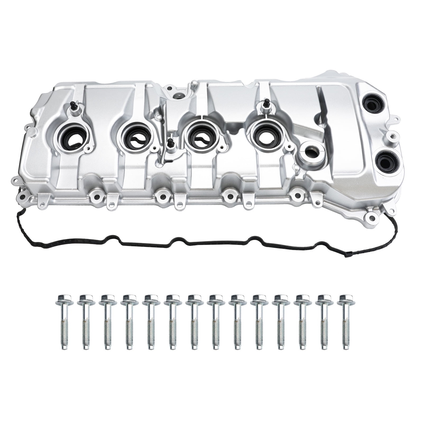 MITZONE Aluminum Valve Cover Compatible with Ford 2015-2021 5.2L Engines 2011-2017 5.0L Engines Left driver side