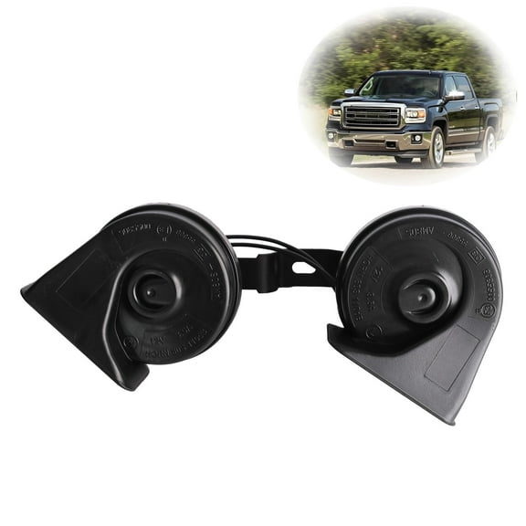 MITZONE Dual Horn Assembly With Bracket Compatible with GMC Sierra 1500 Yukon XL Silverado Tahoe Cadillac Escalade Suburban 2014-2020