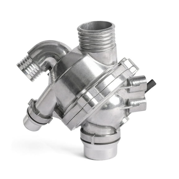 MITZONE Engine Coolant Thermostat Housing Assembly with Thermostat Gasket Compatible with BMW X5 X6 3.0L 2007 2008 2009 2010