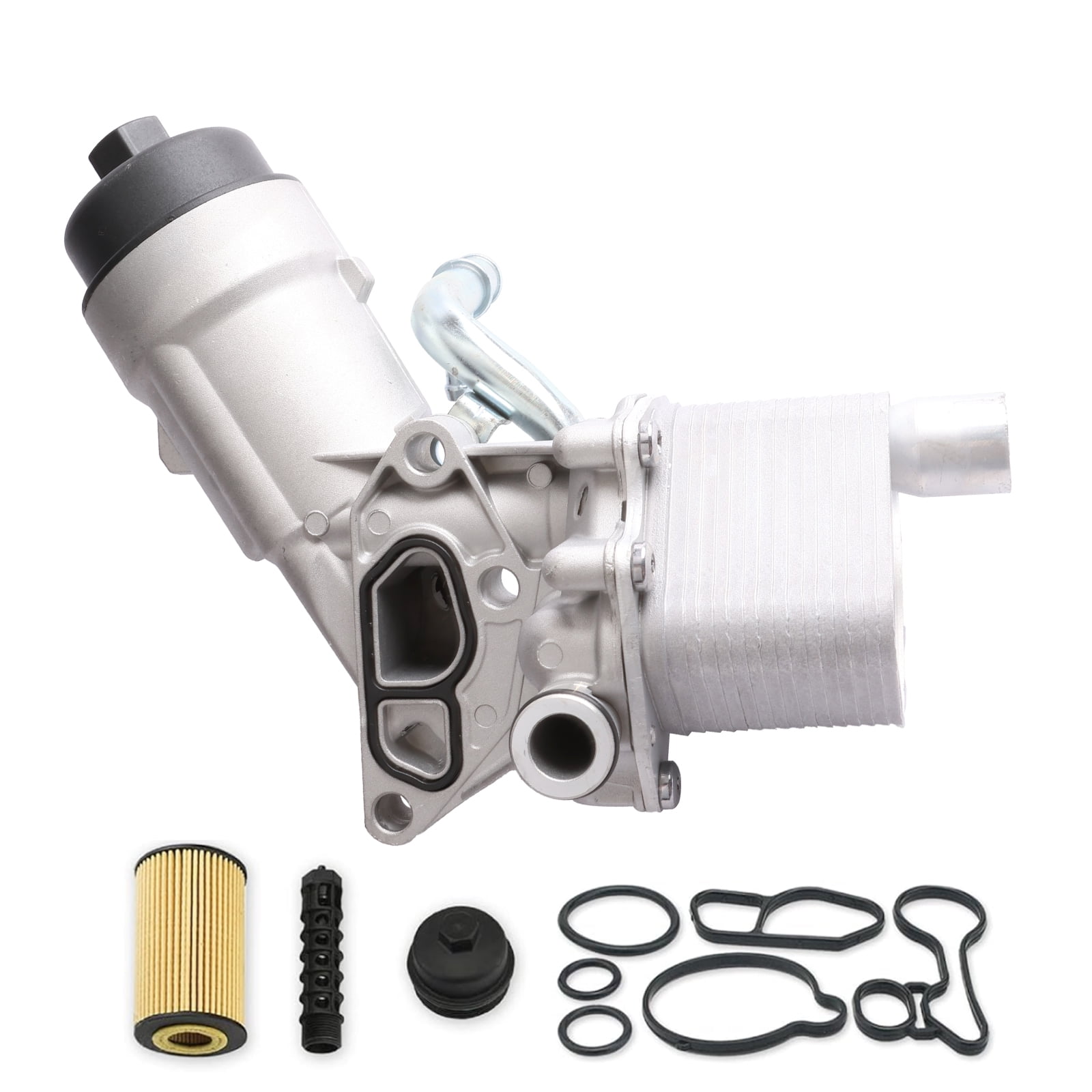 MITZONE Engine Oil Cooler Filter Housing Assembly Adapter Kit with Gaskets Cap Filter Insert Compatible with 2011-2018 1.4L Turbo Chevrolet Cruze Sonic Trax Buick Encore OE 55566784 650039 88179-9140