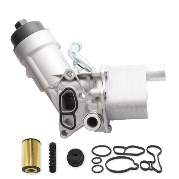 MITZONE Engine Oil Cooler Filter Housing Assembly Adapter Kit with Gaskets Cap Filter Insert Compatible with 2011-2018 1.4L Turbo Chevrolet Cruze Sonic Trax Buick Encore OE 55566784 650039 88179-9140