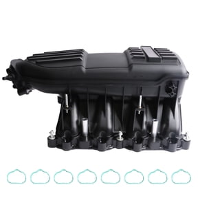 MITZONE Intake Manifold Compatible with 2011 2012 2013 2014 Ford Mustang 5.0L Engine Replace CR3E9424A CR3Z-9424-A with Gasket Bolts