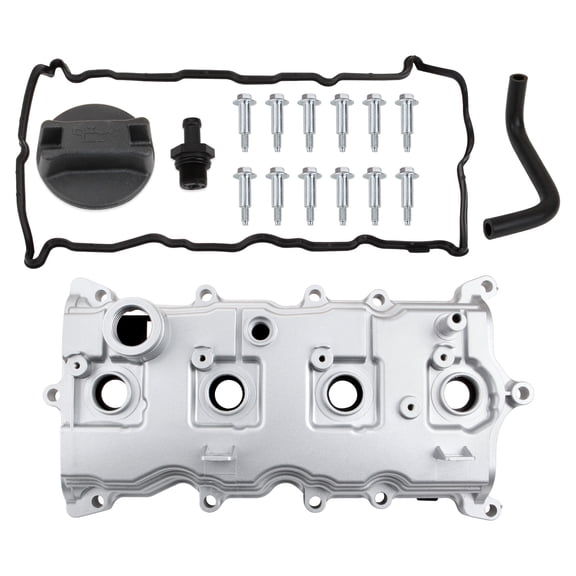 MITZONE Aluminum Valve Cover Compatible with Nissan Altima Rogue Sentra 2.5L 2007 2008 2009 2010 2011 2012 2013 2014 2015 White