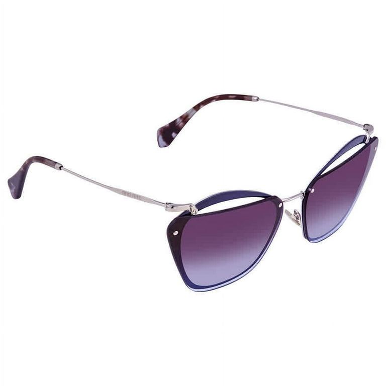 Miu miu women's cat discount eye acetate frame sunglasses blu