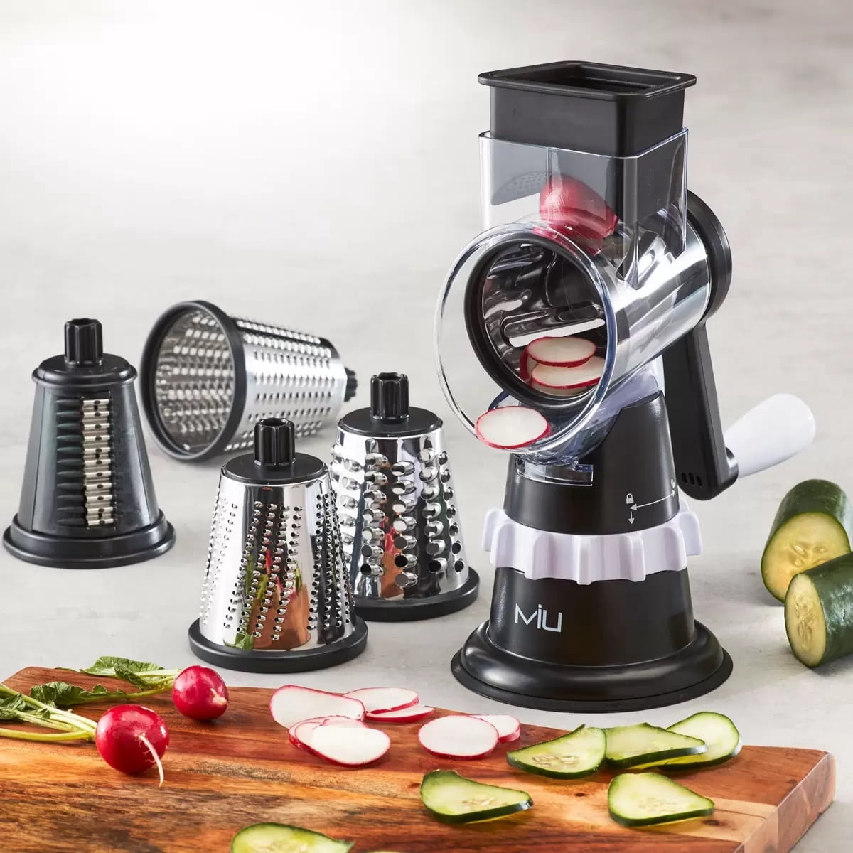 MIU Rotary Drum Grater with 4 Attachments