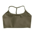 MIUBAGIAL Women's Yoga Sports Bra with Ribbed Design Padded Cups Solid