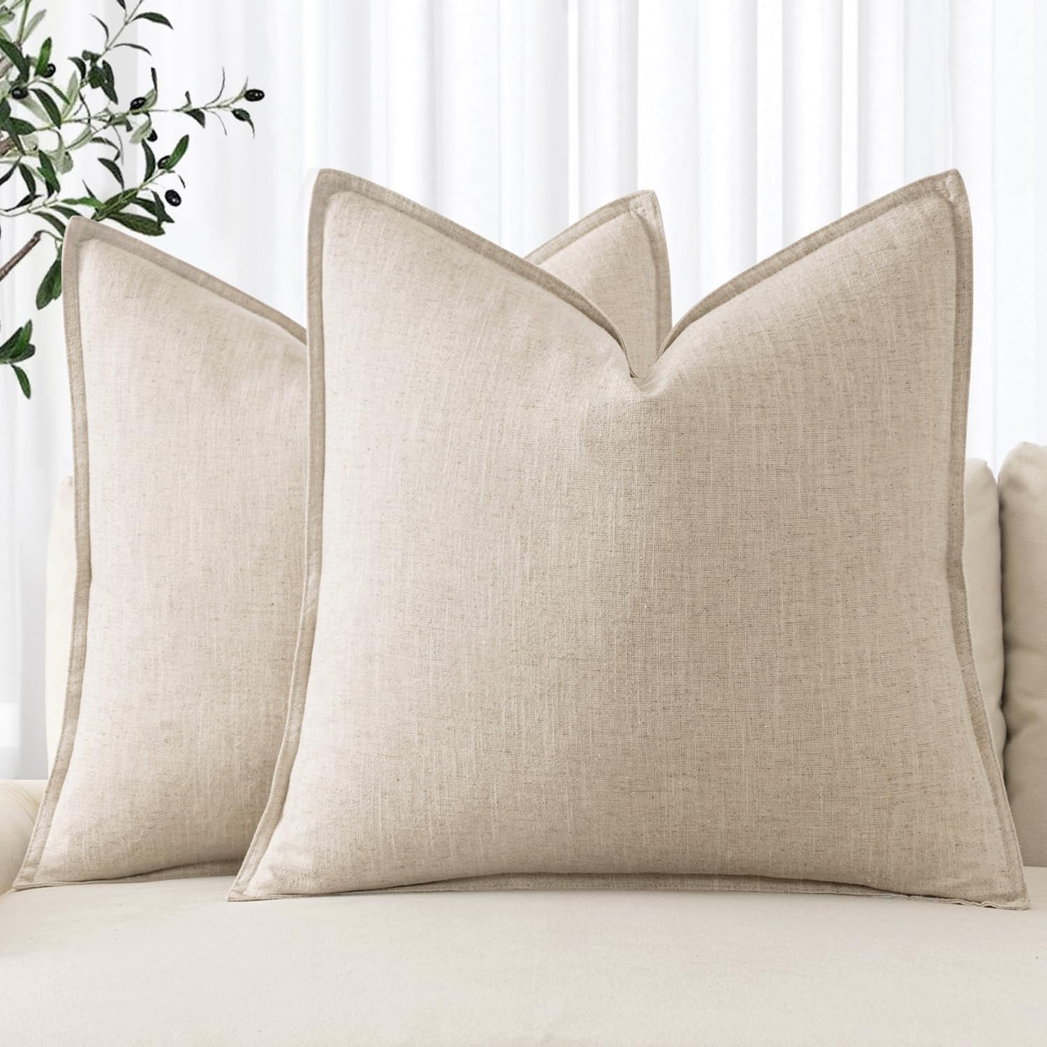Throw Pillow 28 X 28 Sunbrella Cushions SORRA HOME Sunbrella Ivory - Main Image