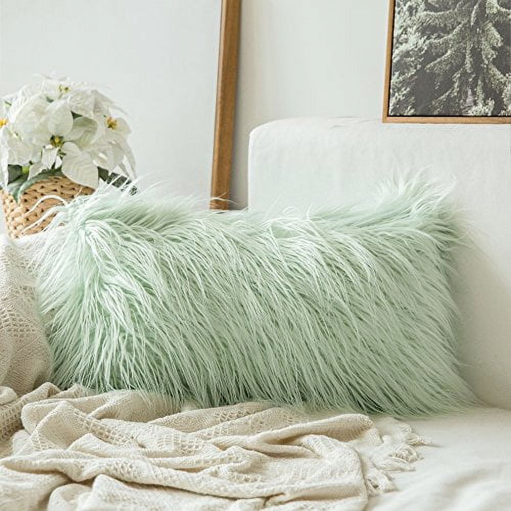 Mint green throw store pillow