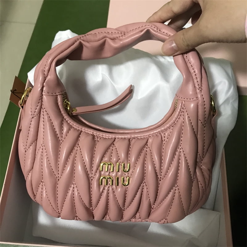 MIUMIU Bag Rhombus Embroidery Thread Dumpling Cloud Bag Shoulder Crossbody Hobo Handbag in Nepal at NPR 0 Rating 5