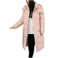 thumbnail image 1 of MaFYtyTPR Women's New Long Sleeved Solid Color Pocket Zipper Mid Length Hooded Top Jacket Pink XXL, 1 of 5