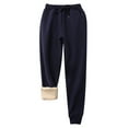 thumbnail image 1 of MIUOWANP Black Pants for Women Plus Size Women Warm Fitness Lamb Leggings Winter Fleece Legging Pants L Navy, 1 of 5