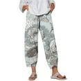 thumbnail image 1 of MIUOWANP Casual Capris Pants for Women Ladies Summer Comfortable Loose Wide Legs Fashion Printed Capris Pants Multicolor XXXL, 1 of 5
