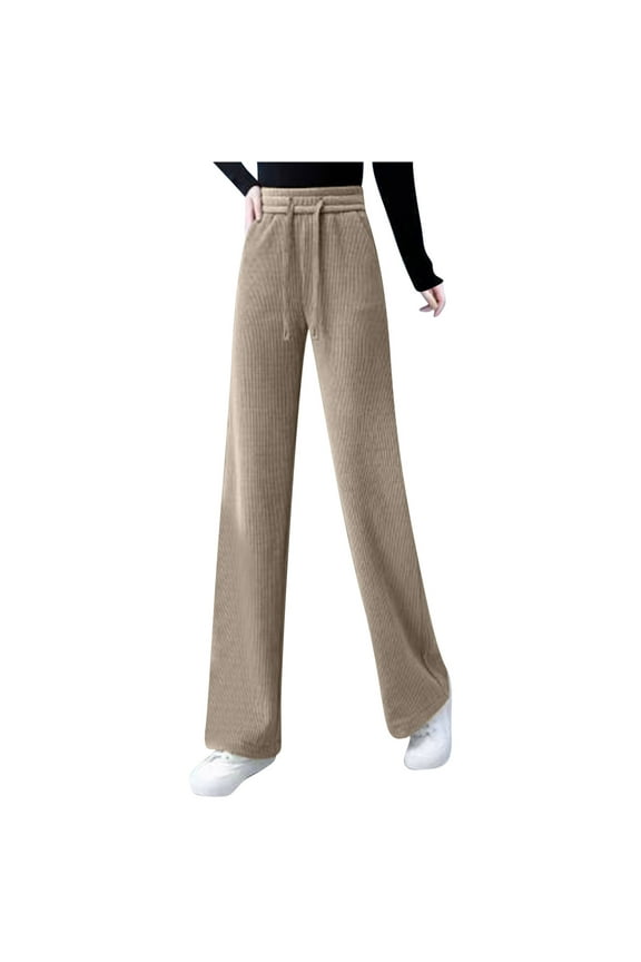 Casual Pants for Women Tall Schneier Wide Leg Pants For Women M Khaki