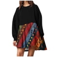 thumbnail image 1 of MaFYtyTPR Clothes Maxi Dresses for Women Women's Fashion Dressy Casual Printed Dropped Long Sleeve Round-Neck Mid-Calf Dress,US Size XL Red, 1 of 5