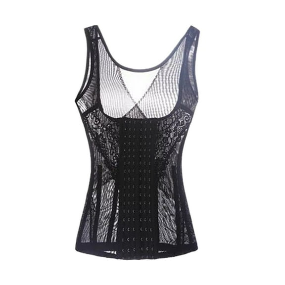 MIUOWANP Corset Bodysuit for Women Plus Size Ladies Sexy Lace Hollow Shaping Body Shaper Corset with Shoulder Strap Shaper