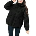 thumbnail image 1 of MIUOWANP Fall Jacket Women Dressy Women's New Lightweight And Loose Short Hooded Fashionable Jacket Black M, 1 of 1