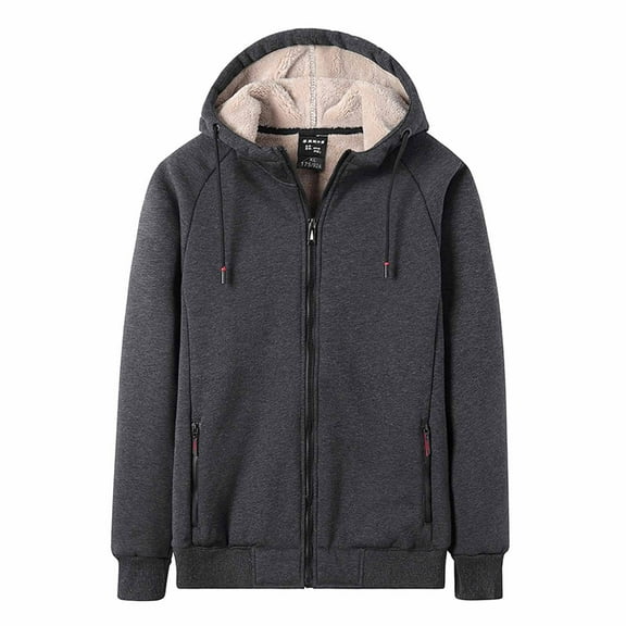 MaFYtyTPR Flash Unisex Long Sleeved Hooded Jacket With Thick And Zipper Top Dark Gray XXL