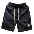 thumbnail image 1 of MIUOWANP Men's Casual Cargo Shorts Fashion Solid Color Loose Stretch Waist Shorts with Multi Pockets Black XXL, 1 of 4