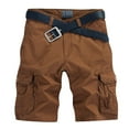 thumbnail image 1 of MIUOWANP Men's Casual Cotton Cargo Shorts with Multi Pockets Trendy Solid Color Outdoor Sport Durable Sports Shorts Size L(6)Brown, 1 of 3