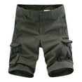 thumbnail image 1 of MIUOWANP Men's Casual Cotton Loose Fit Cargo Shorts with Multi Pocket Plus Size Solid Color Durable Straight Pant Size XXXL(12)Gray, 1 of 4