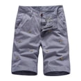 thumbnail image 1 of MIUOWANP Men's Casual Cotton Loose Fit Straight Shorts with Pocket Print Outdoor Sport Versatile Short Size L(6)Gray, 1 of 2