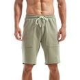 thumbnail image 1 of MIUOWANP Men's Drawstring Elastic Waist Cotton Shorts with Big Pockets Oversize Solid Color Outdoor Sport Casual Shorts Size XL(10)Mint Green, 1 of 4
