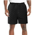 thumbnail image 1 of MIUOWANP Men's Drawstring Elastic Waist Sport Shorts with Pockets Chessboard Print Quick-Dry Beach Half Pants Size L(6)Black, 1 of 5