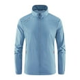 thumbnail image 1 of MaFYtyTPR Men's Sport Coat Casual Solid Color Ice Silk Sports Long Sleeve Zipper Lightweight Quick Drying Sun-proof Jacket on Light Blue XXXL(US 12), 1 of 2