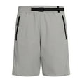 thumbnail image 1 of MIUOWANP Men's Sport Shorts with Zipper Pockets Solid Color Adjustable Buckle Ice Silk Quick Dry Five-Point Pants Size L(6)Gray, 1 of 4