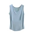 thumbnail image 1 of MIUOWANP Summer Tank Tops for Women Casual And Fashionable Outerwear Solid Color Round Neck Sleeveless Top Light Blue XL, 1 of 5