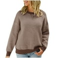 thumbnail image 1 of MIUOWANP Sweaters for Women 2024 Cardigan Women's Fashion Sweater Coat Top Splicing Loose Sleeve Splicing Coat Brown M, 1 of 5