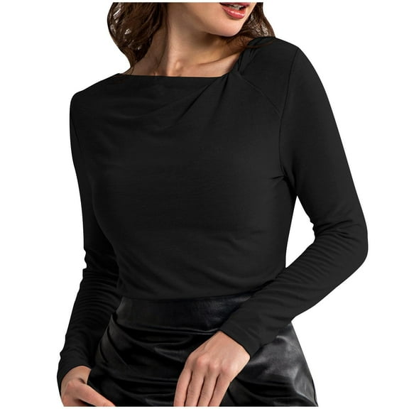 MIUOWANP Sweatshirt for Women Trendy Women's Casual Tops Tank Sleeveless Summer Chiffon Solid Color Blouse Black 1XL