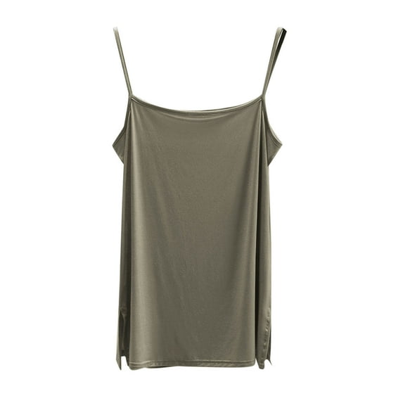 MaFYtyTPR Tank Tops for Women Summer Fashion Women's Summer Casual Solid Color Loose Round-neck Camisoles Tank Top Army Green M