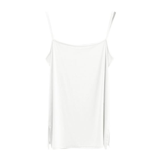 MIUOWANP Tank Tops for Women Summer Clearance Fashion Women's Summer Casual Solid Color Loose Round-neck Camisoles Tank Top White M