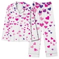 thumbnail image 1 of MIUOWANP Two Piece Womens Pajama Sets Women's Valentine's Day Printed Pajama Set For Daily Home Wear With Pocket Hot Pink XXL, 1 of 5