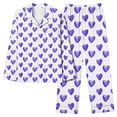thumbnail image 1 of MIUOWANP Two Piece Womens Pajama Sets Women's Valentine's Day Printed Pajama Set For Daily Home Wear With Pocket Purple XXXL, 1 of 5